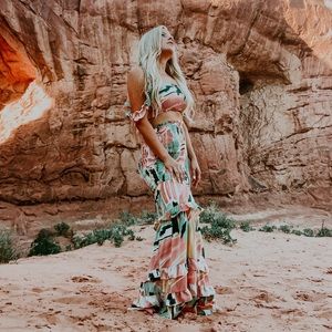 Vici Collection Sea La Vie Smocked Tiered set